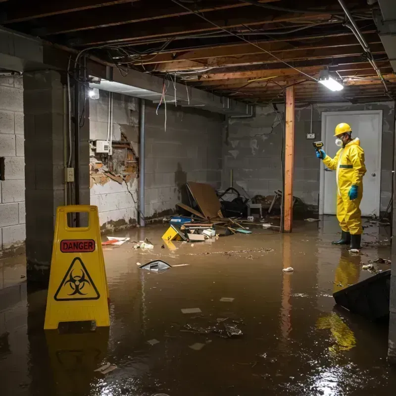 Flooded Basement Electrical Hazard in Elizabethtown, KY Property